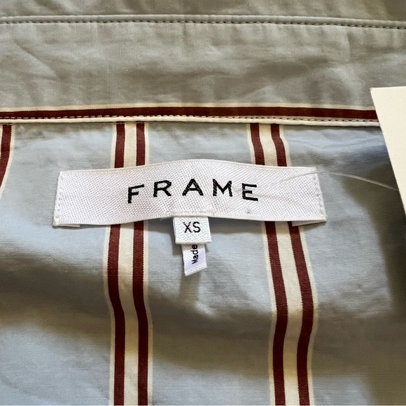 FRAME Cinched Poplin Long sleeve Striped - Picture 9 of 10